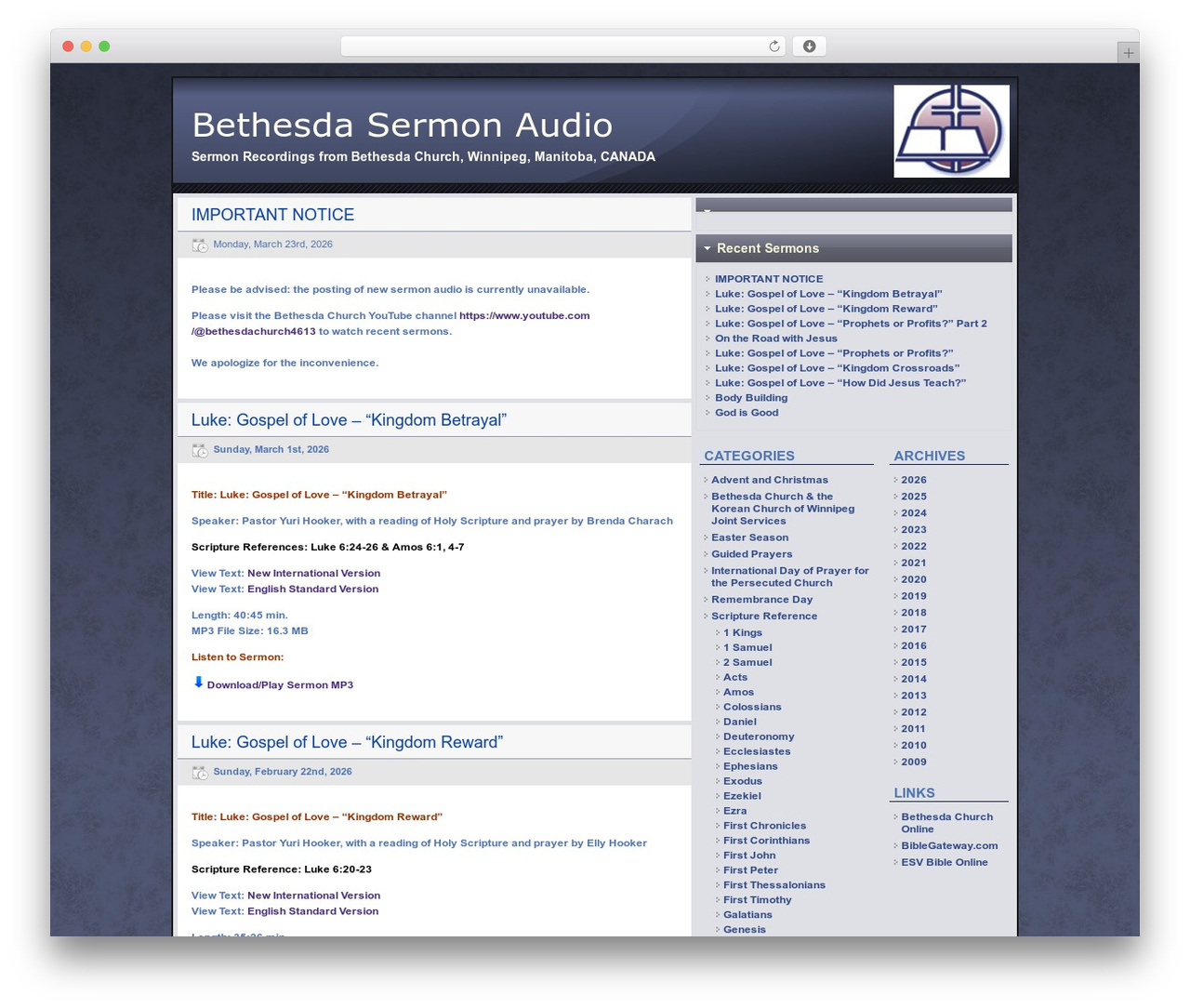 FlexSqueeze theme WordPress - bethesdasermonaudio.ca