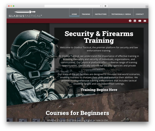Gladius 2021 WordPress theme - gladiustactical.com
