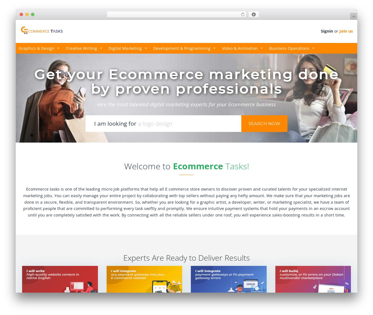 MicrojobEngine WordPress ecommerce theme - ecommercetasks.com MicrojobEngine WordPress ecommerce theme - ecommercetasks.com