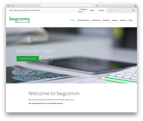WordPress theme The Sceleton theme - begcomm.com