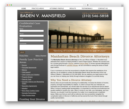 Client WP theme - badenmansfield.com