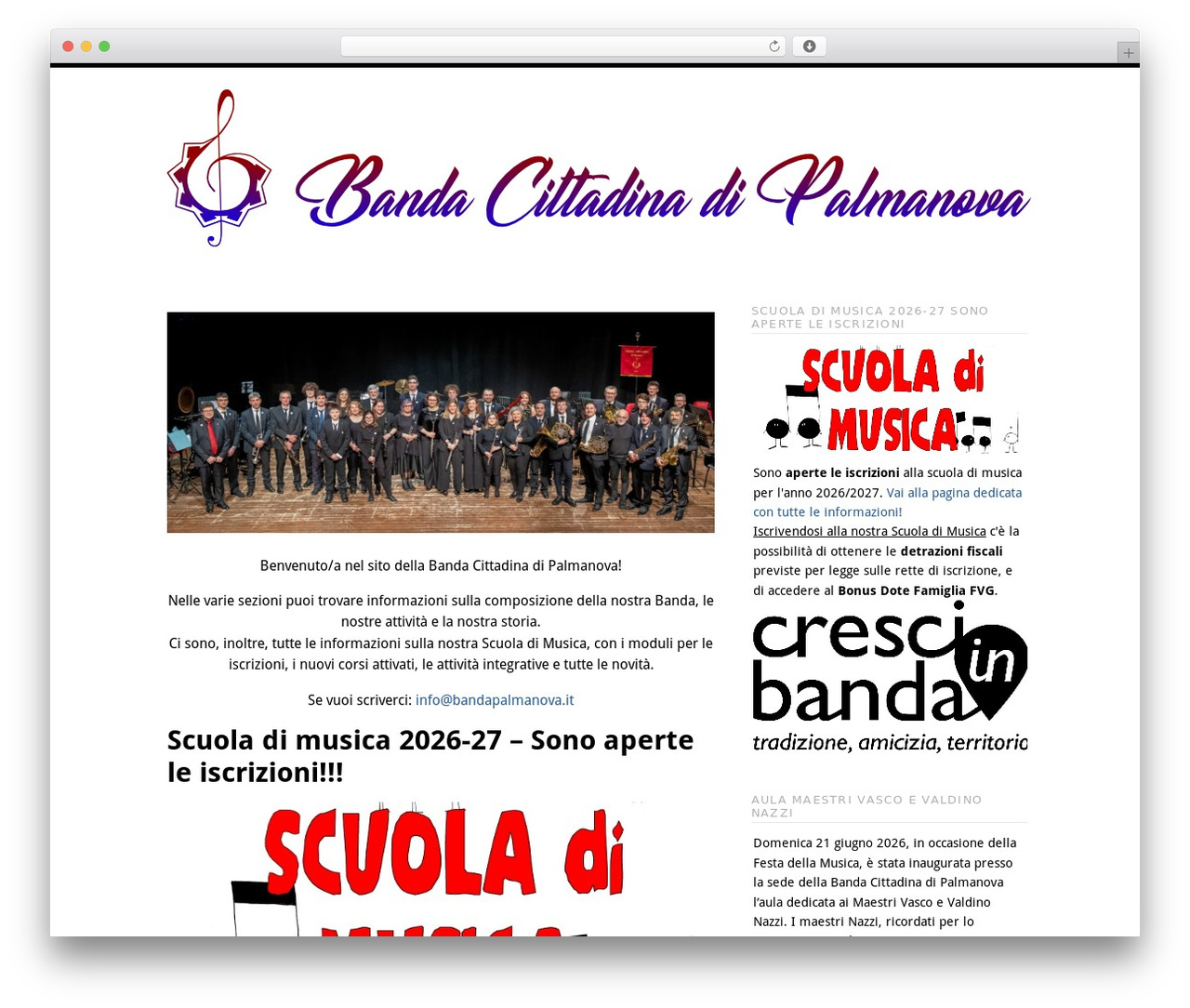 Platform WordPress theme - bandapalmanova.it Platform WordPress theme - bandapalmanova.it