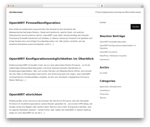 Devroot free WordPress theme - chrisbremer.de