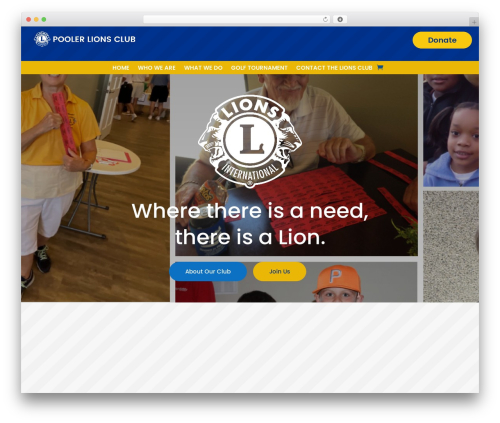 Divi theme WordPress - poolerlionsclub.org