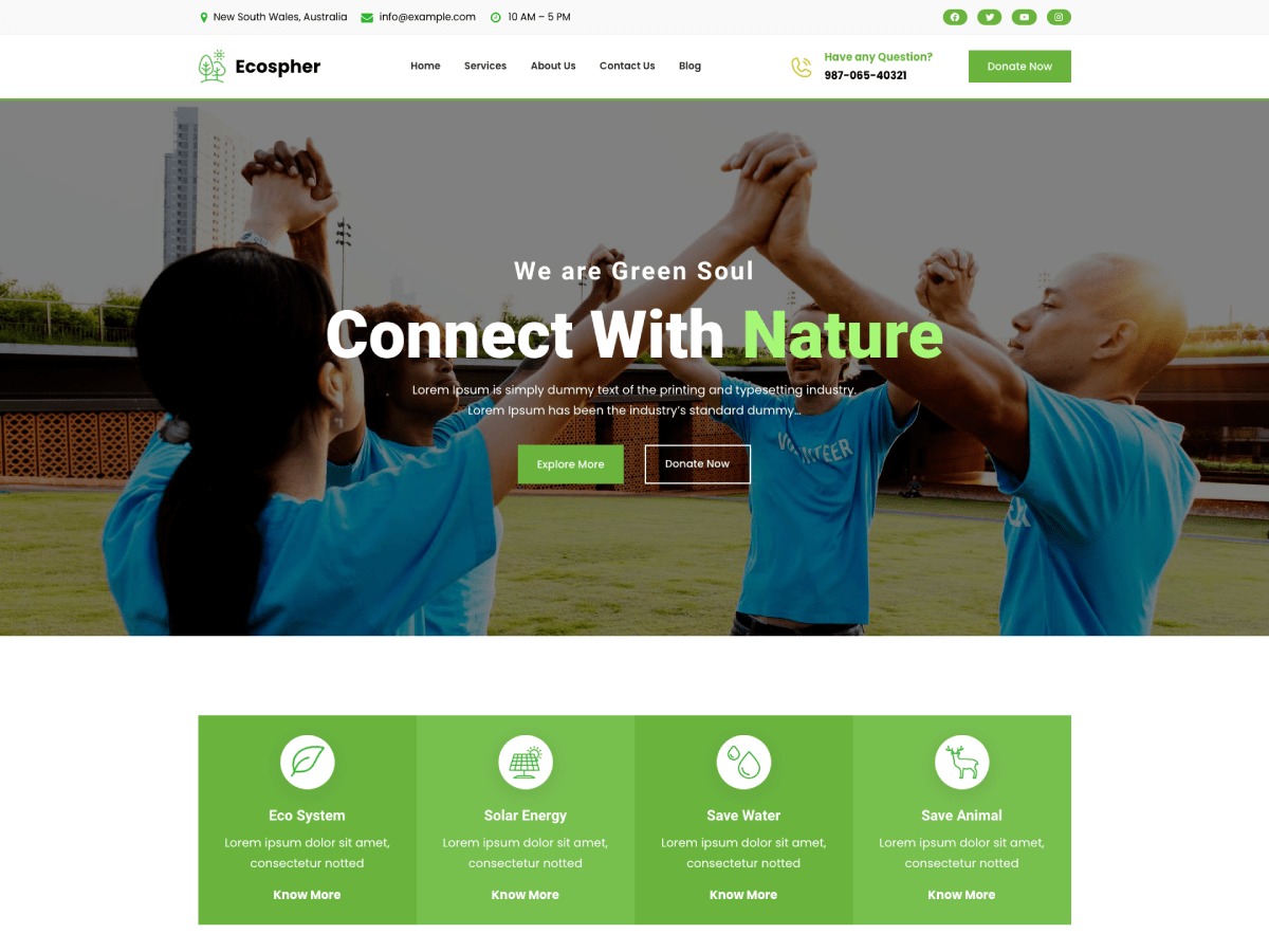 Gutenify Ecosphere WP template