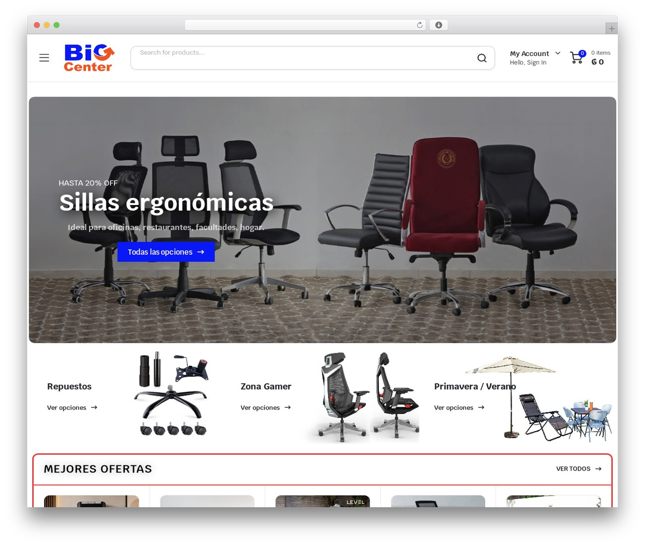 Partdo WordPress theme - bigcenter.com.py