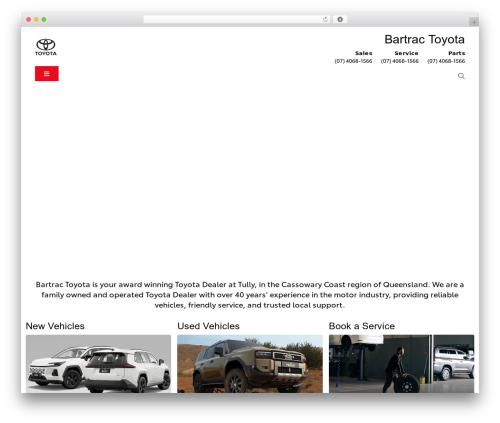Kspro toyotainventory WordPress plugin - bartractoyota.com.au