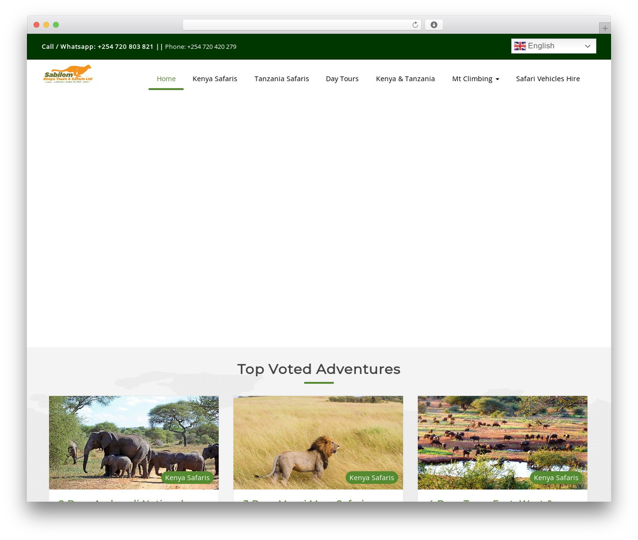 WordPress theme Deasil - sabilomsafaris.com