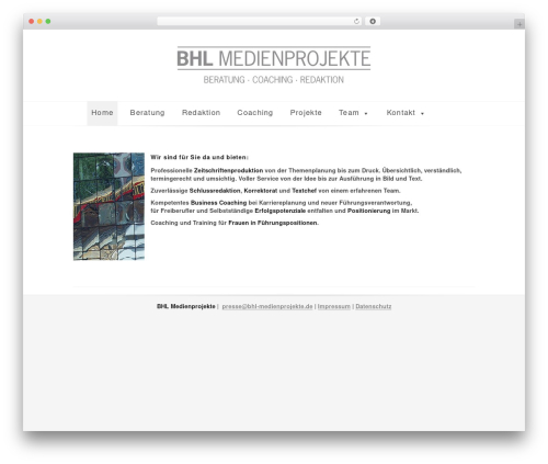 Evolution Child WP theme - bhl-medienprojekte.de