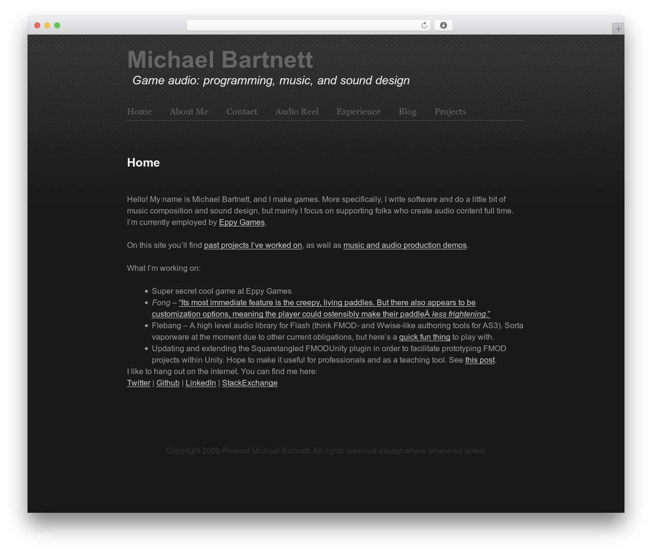 Sharpfolio theme WordPress - bartnett.com