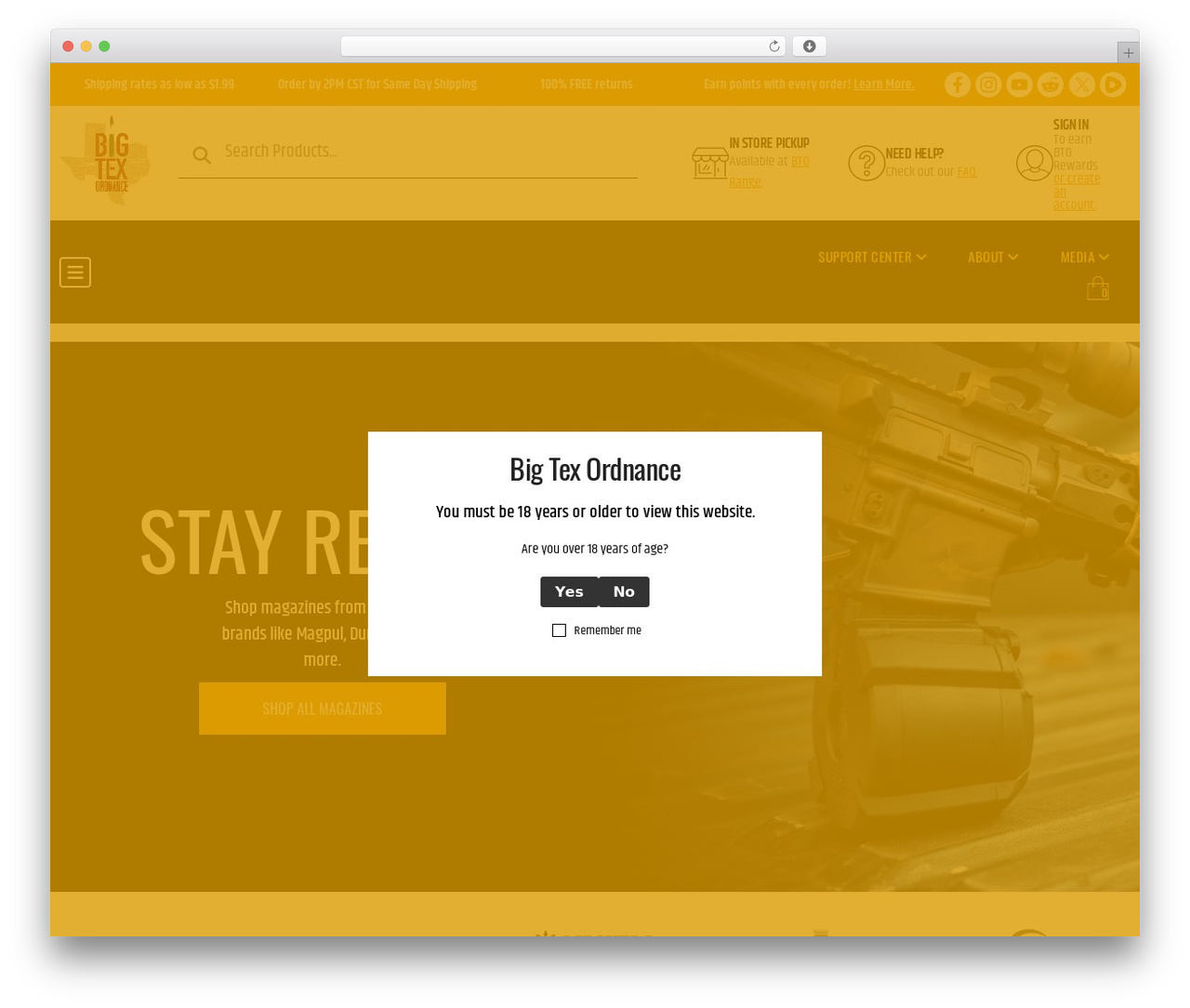 Shoptimizer WordPress ecommerce theme - www.bigtexordnance.com