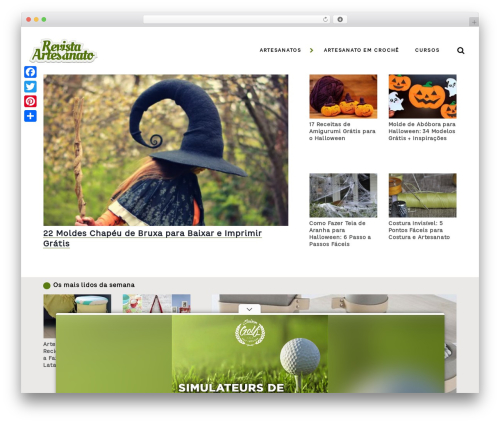 WordPress theme Brius Optimized Lightweight Theme - www.revistaartesanato.com.br