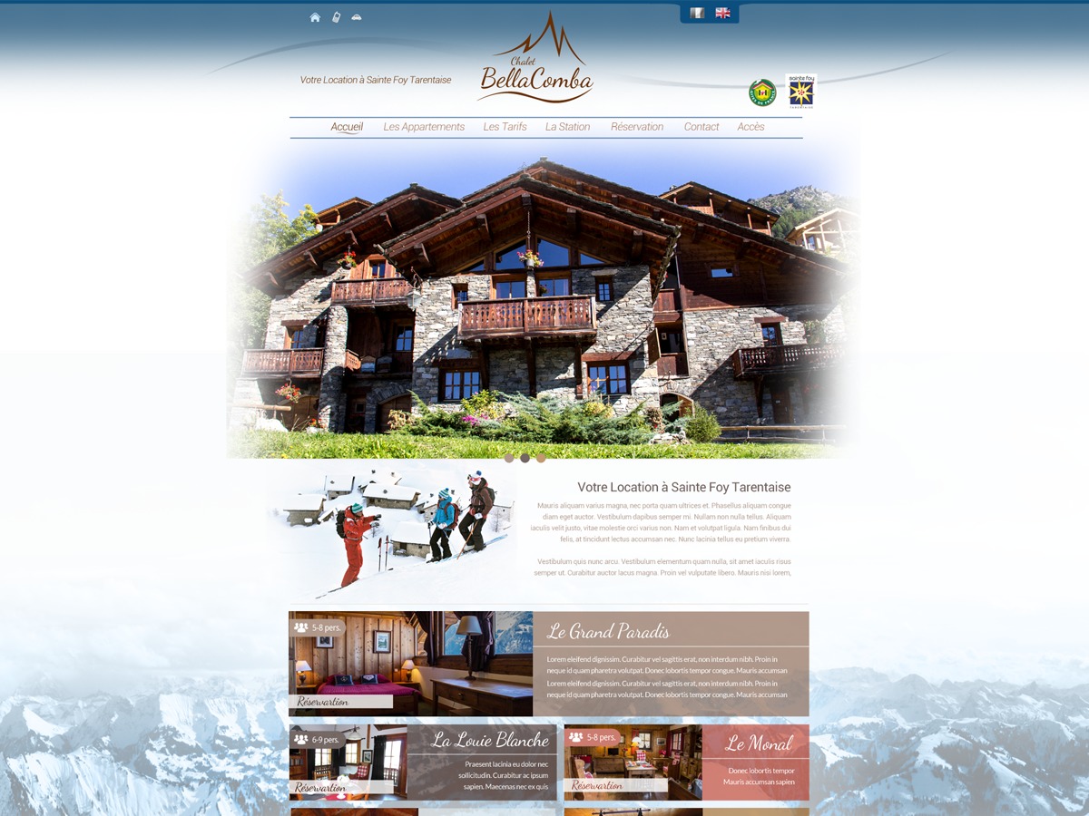 WordPress theme Chalet Bella Comba by Agence Cr?alp