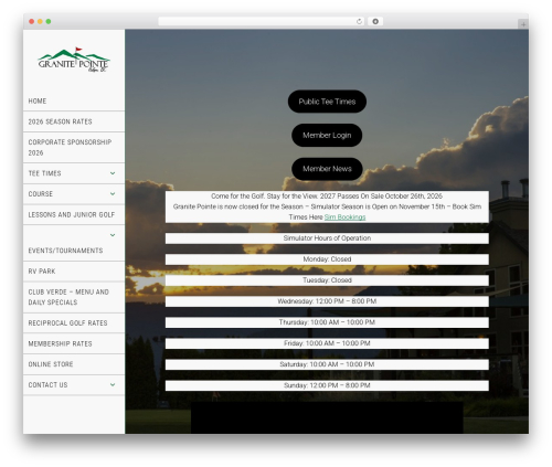 Golfnow legacy shortcodes WordPress plugin - granitepointe.ca