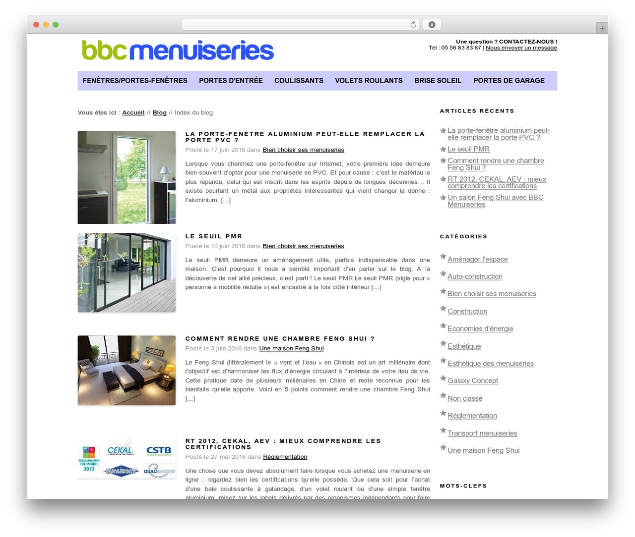 BBC WordPress theme - blog.bbc-menuiseries.com