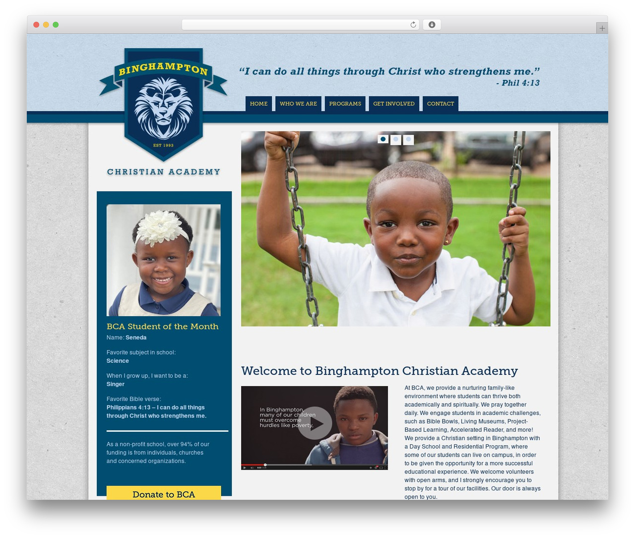 BCA theme WordPress - bcamemphis.org