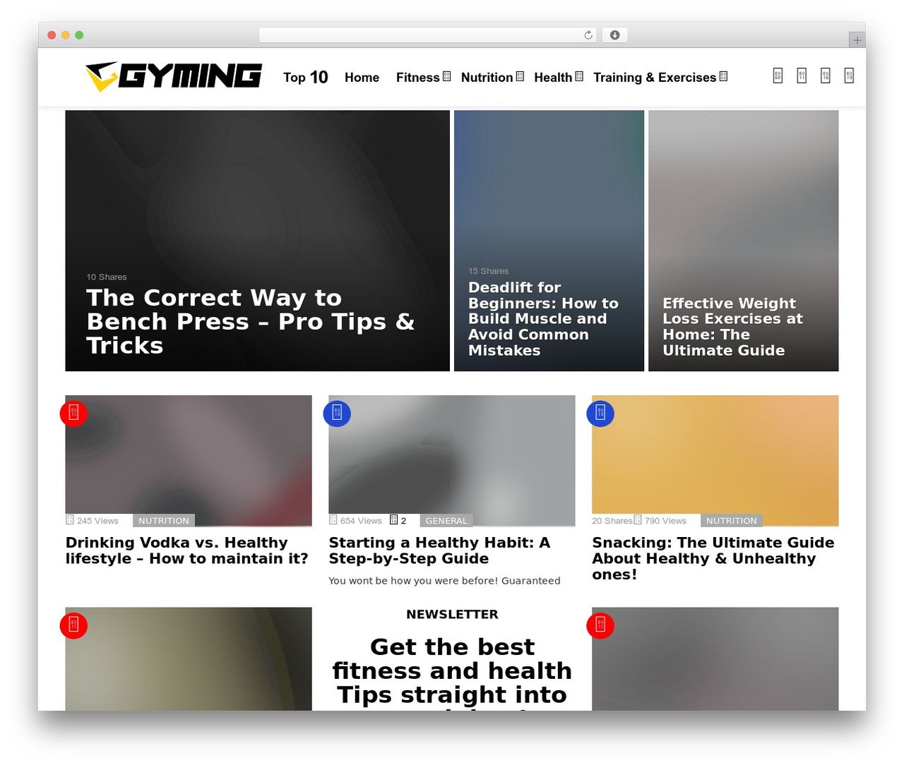 Bimber WordPress theme - gyming.com Bimber WordPress theme - gyming.com