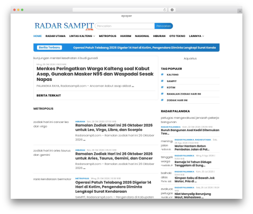 BloggingPro WordPress blog theme - radarsampit.com