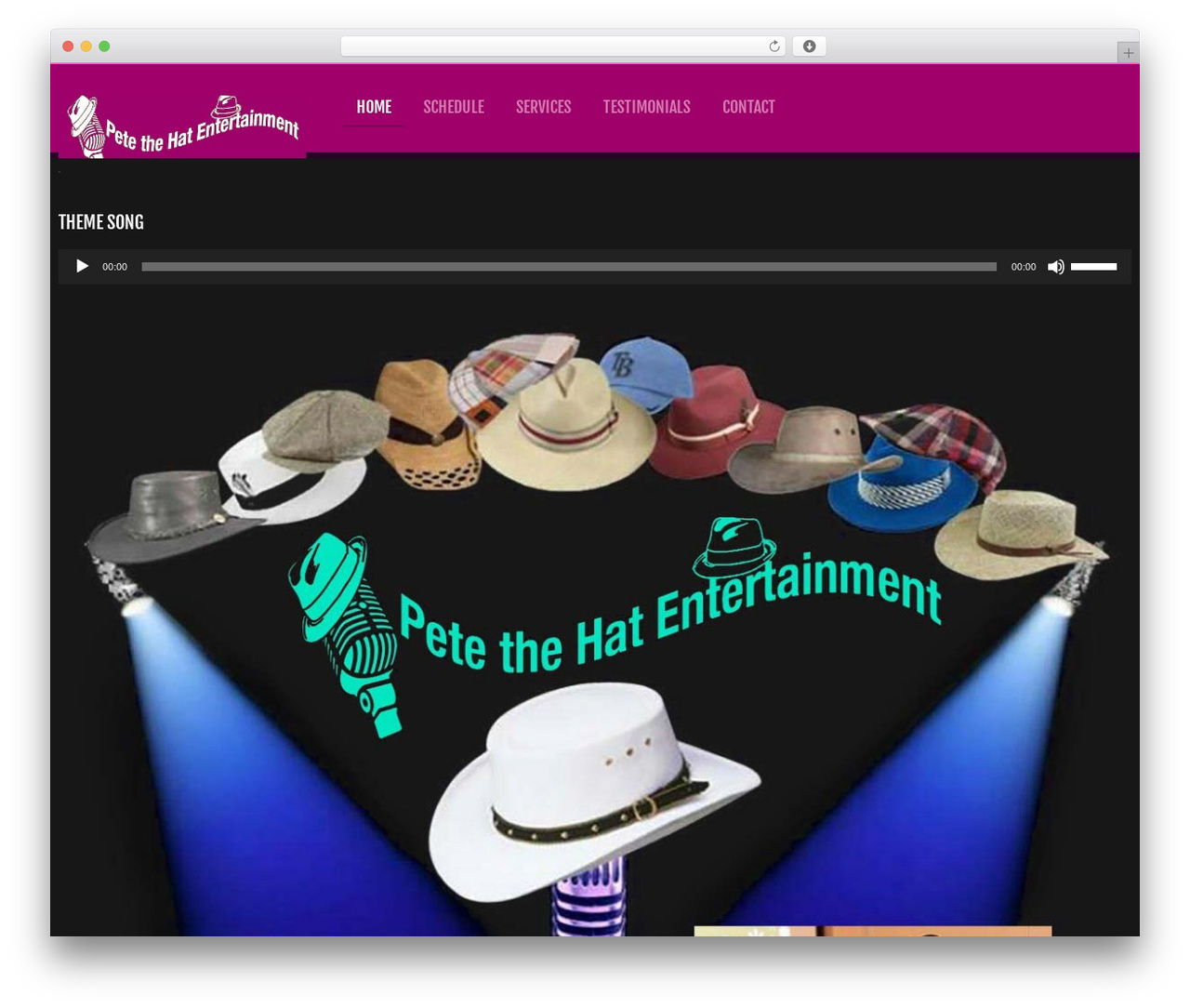 cherry WordPress theme - petethehat.com