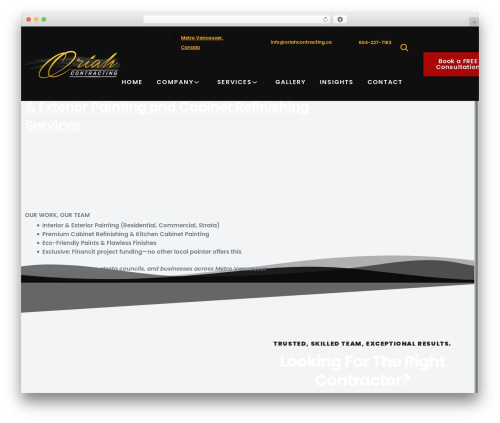 Elevate theme WordPress - oriahcontracting.ca