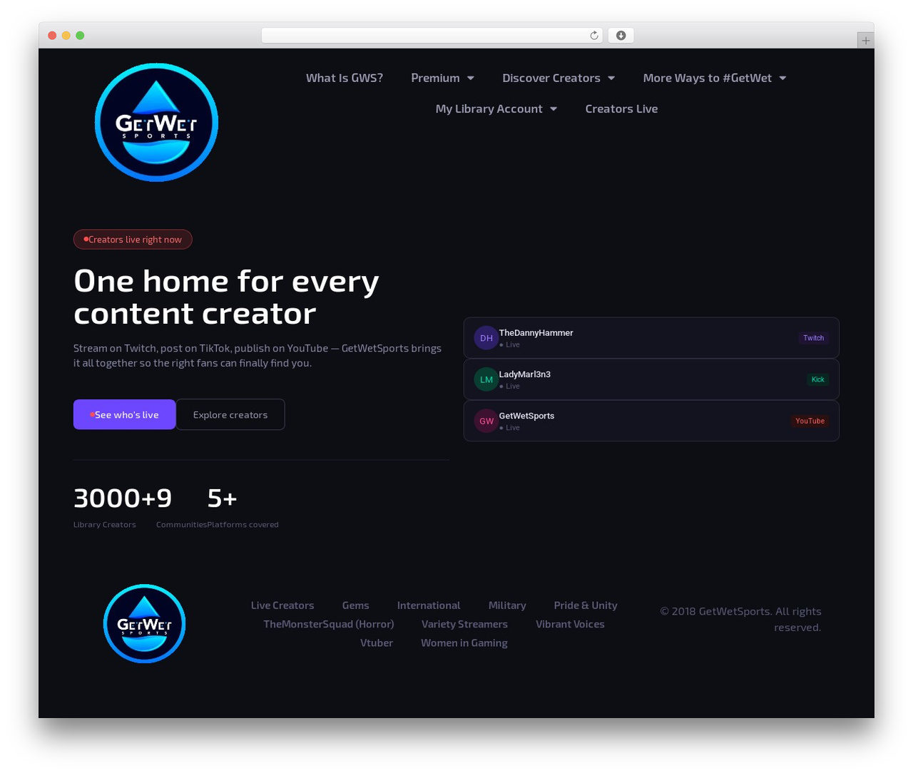 Hello Elementor WordPress gaming theme - getwetsports.com