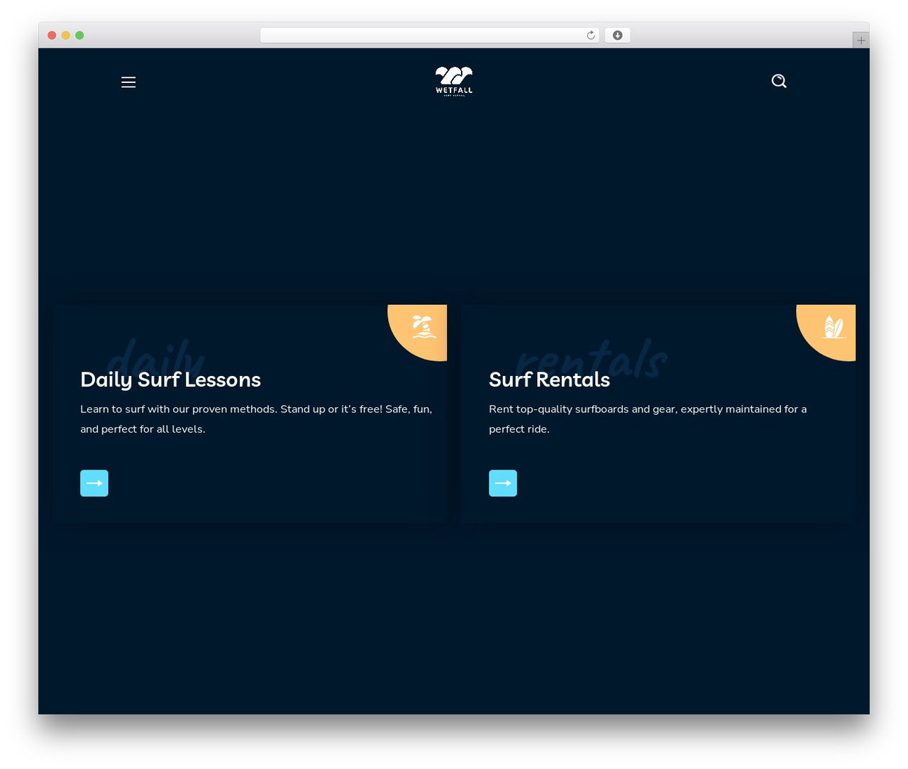 Theme WordPress Atlets - wetfallsurf.com