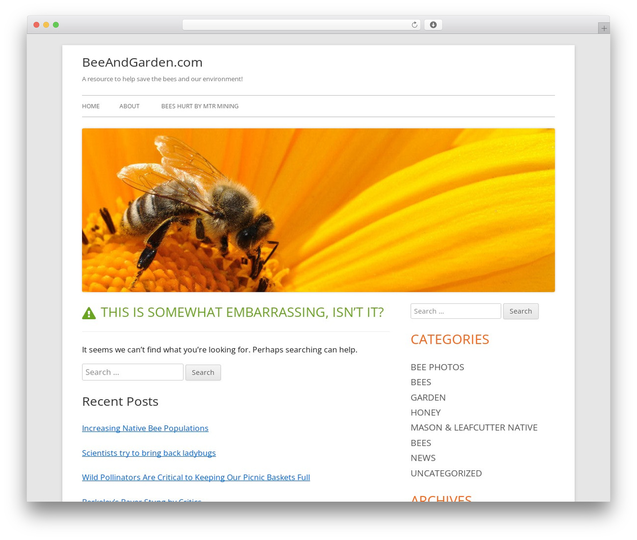 Tiny Framework theme WordPress free - beeandgarden.com