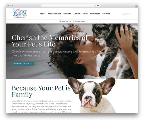 Webfitters premium WordPress theme - foreverfriendspets.com