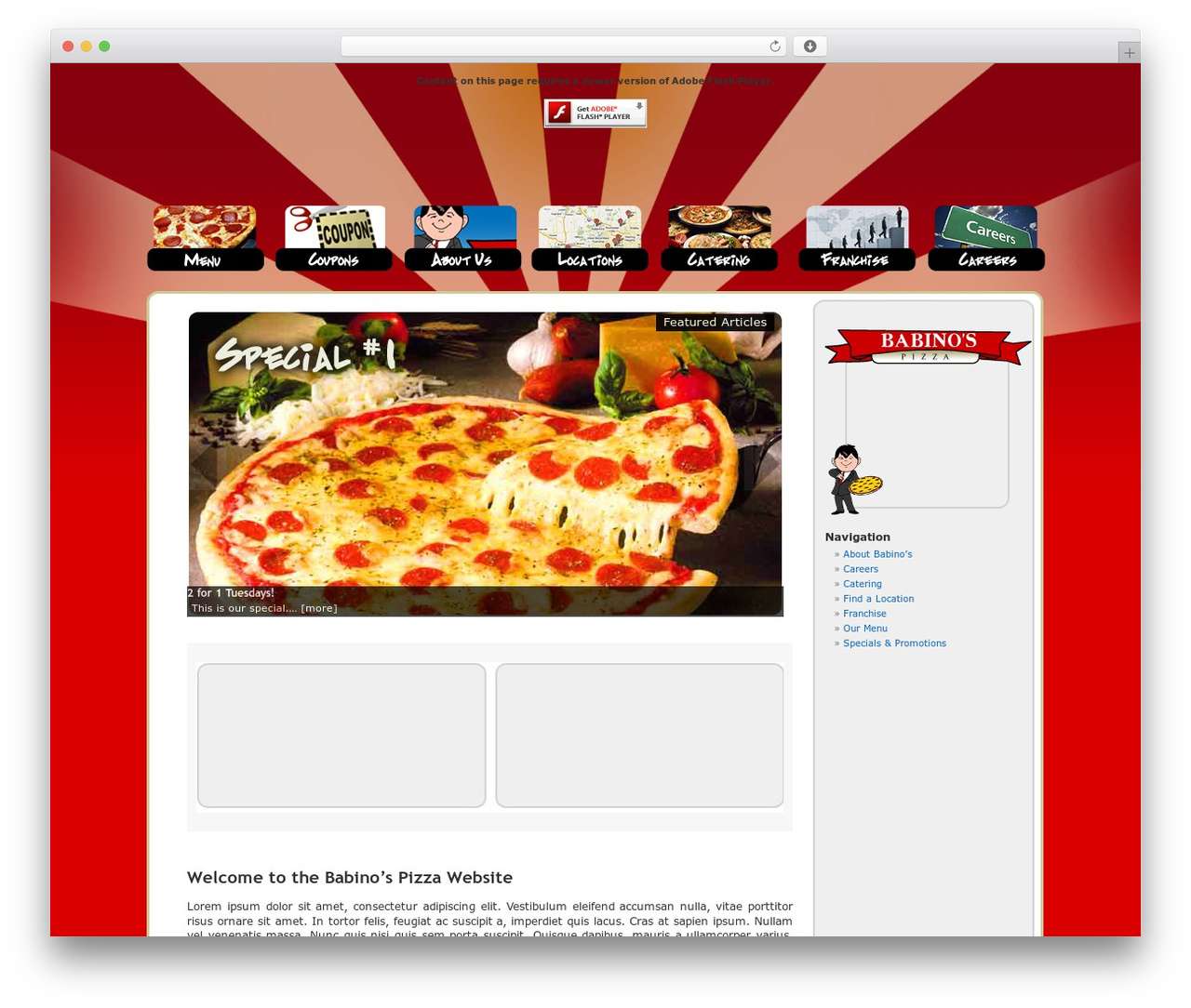 WordPress Default WordPress website theme - babinospizza.com WordPress Default WordPress website theme - babinospizza.com