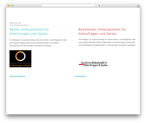 Fresh framework WordPress plugin - ombudsstelle-alter.ch