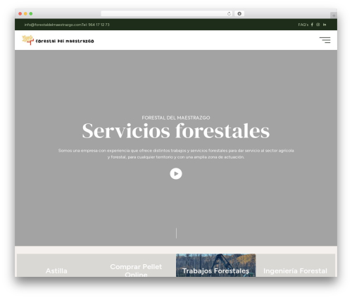 WordPress theme Forestal - forestaldelmaestrazgo.com