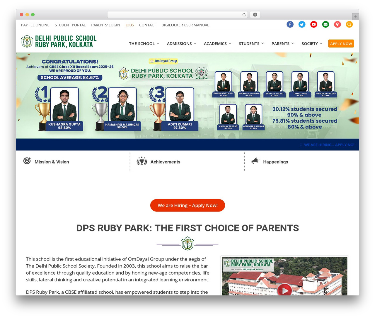 WP theme dpsruby - dpskolkata.com