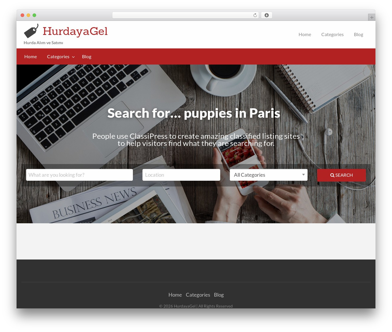 ClassiPress theme WordPress - hurdayagel.com