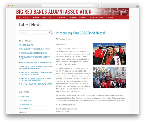 my engine WordPress theme - brbaa.bigredbands.org