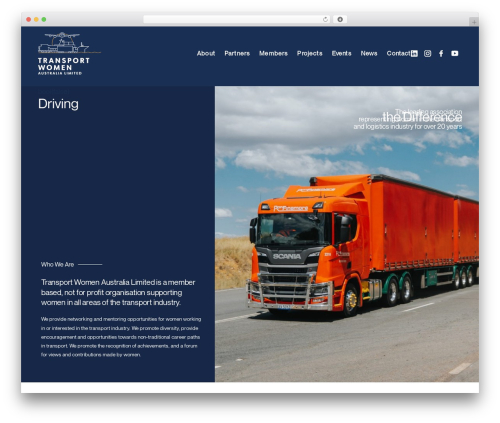 OGA theme WordPress - transportwomen.com.au