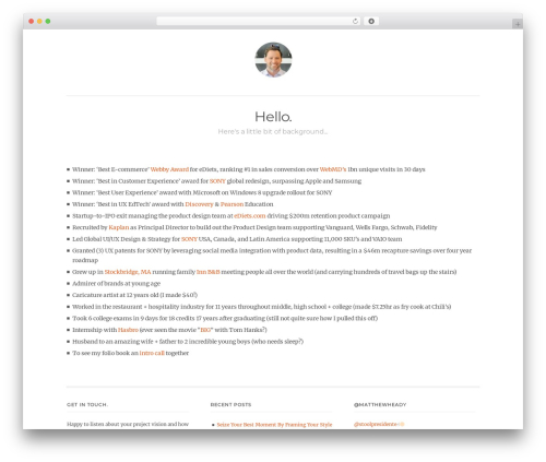Slate WordPress Theme top WordPress theme - mattheady.com