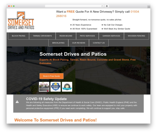 Theme WordPress customTheme - somersetdrivesandpatios.co.uk
