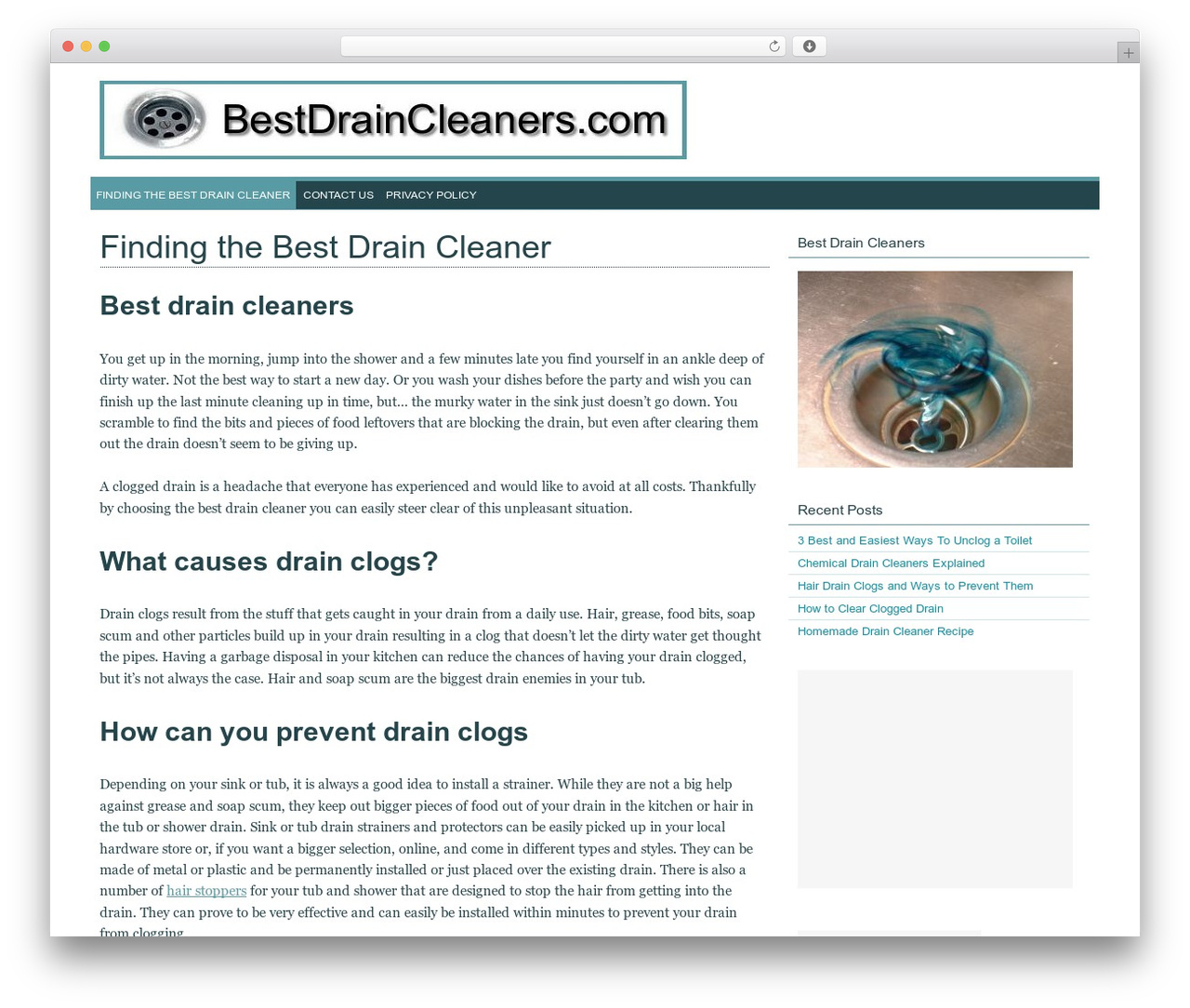 Theme WordPress Swift Basic - bestdraincleaners.com