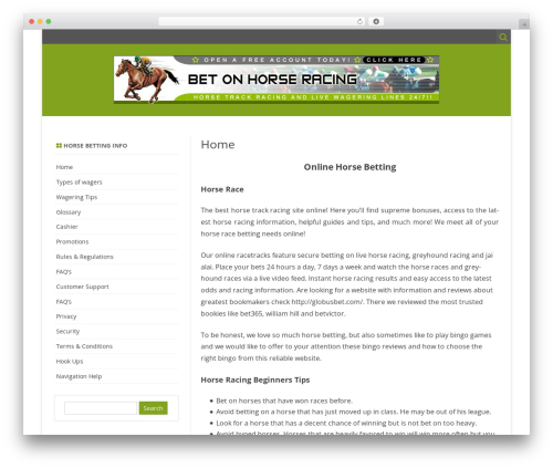 ZeroGravity WordPress theme free download - bet-on-horseracing.com