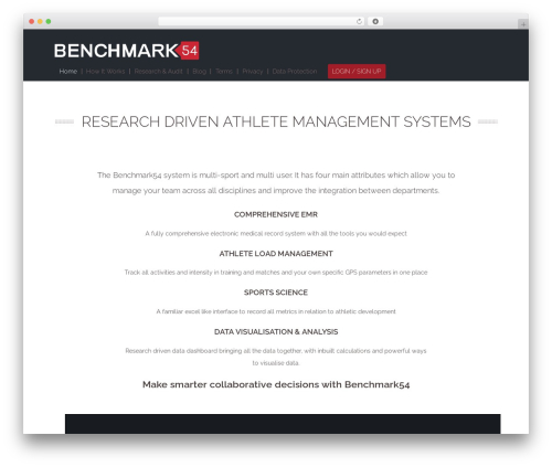 Benchmark 54 theme WordPress - benchmark54.com