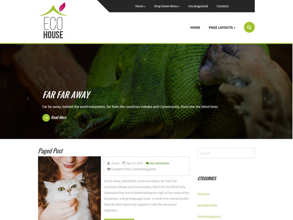 EcoHouse WordPress theme EcoHouse WordPress theme