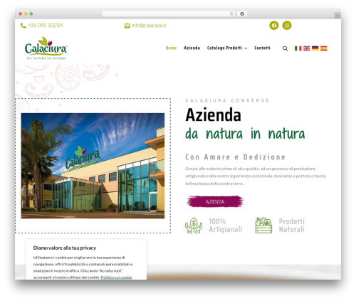 Foodano food WordPress theme - calaciuraconserve.it