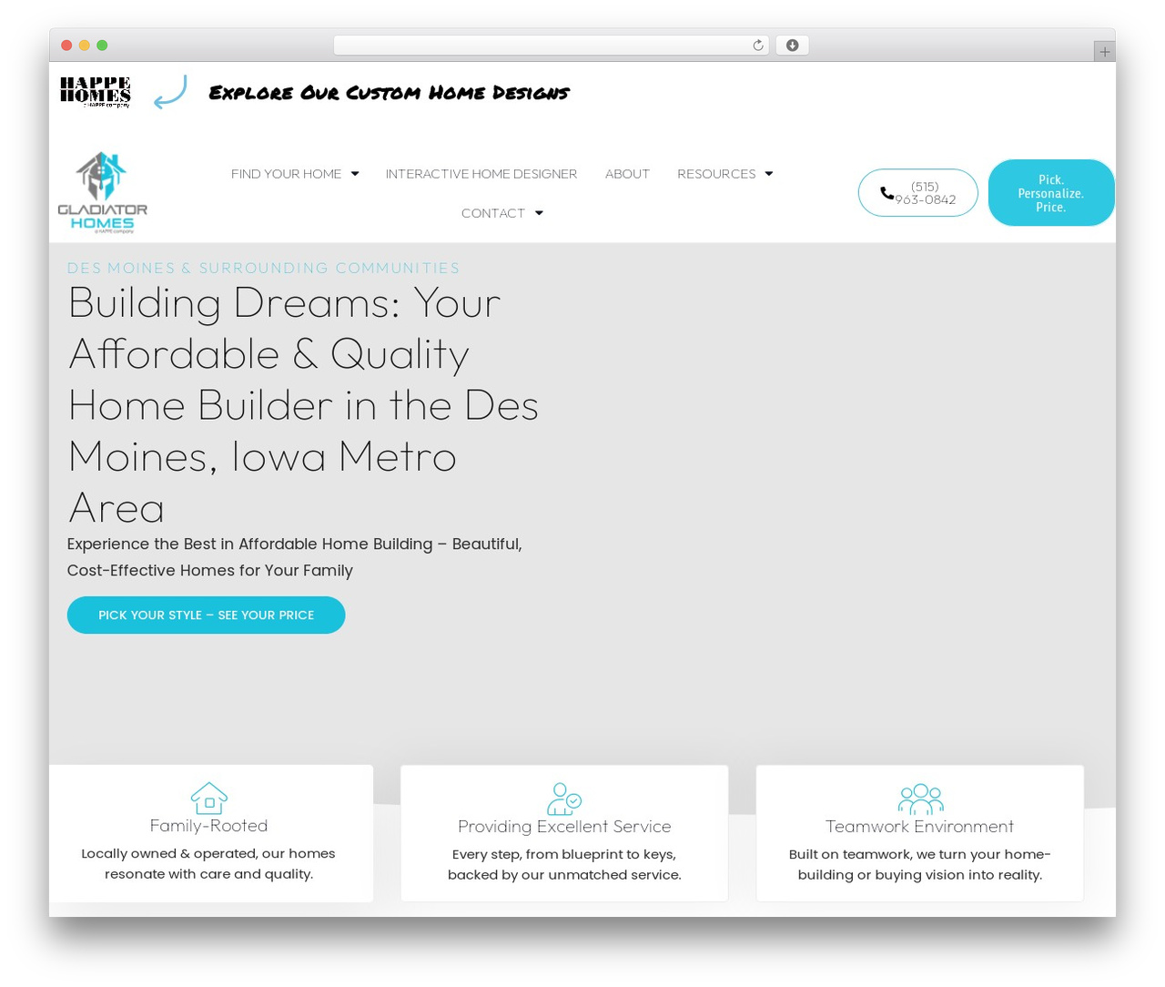 Hello Elementor WordPress theme - gladiatorhomes.com