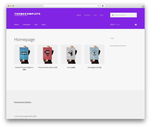 Storefront WordPress theme - epo.themecomplete.com