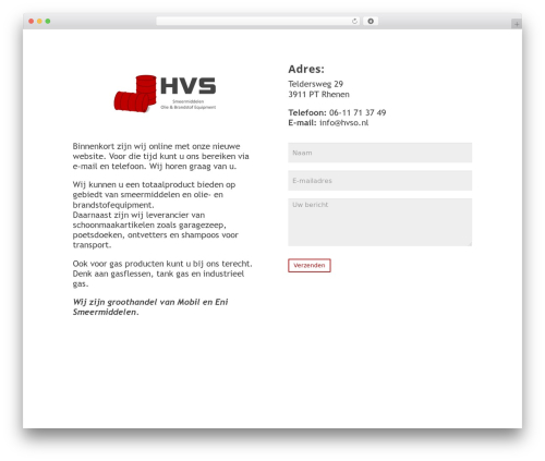 Theme WordPress HVSO - hvso.nl