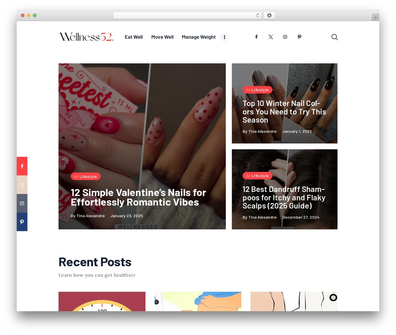 WordPress theme GutenType Child Theme - wellness52.com