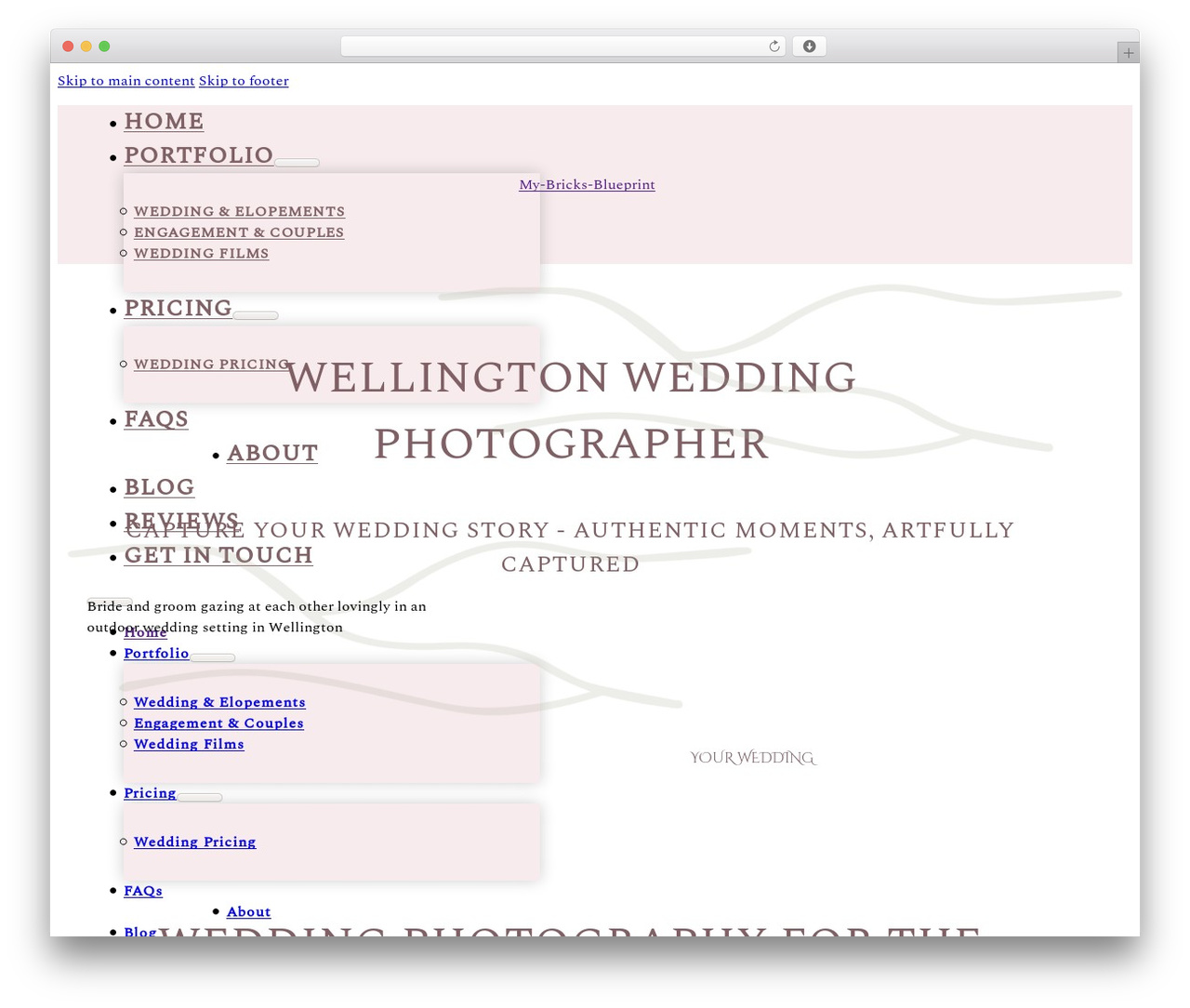 Bricks WordPress wedding theme - aweddingstory.nz Bricks WordPress wedding theme - aweddingstory.nz