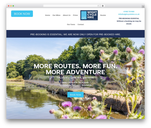 Divi theme WordPress - wightcyclehire.co.uk