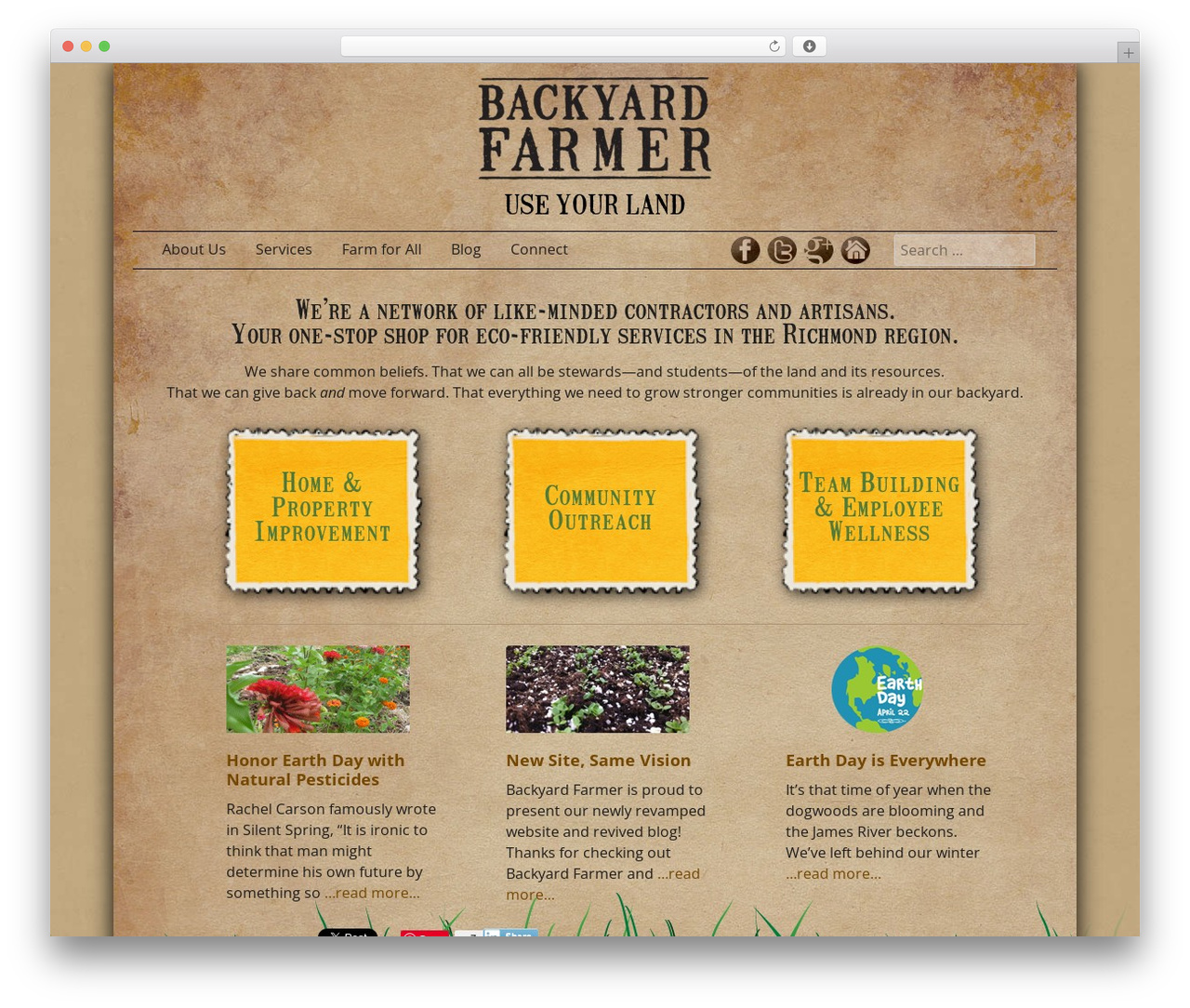 Farmer theme WordPress - backyardfarmer.us