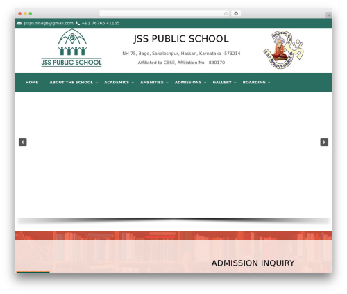 WordPress theme chapterone - jsspublicschoolbage.com